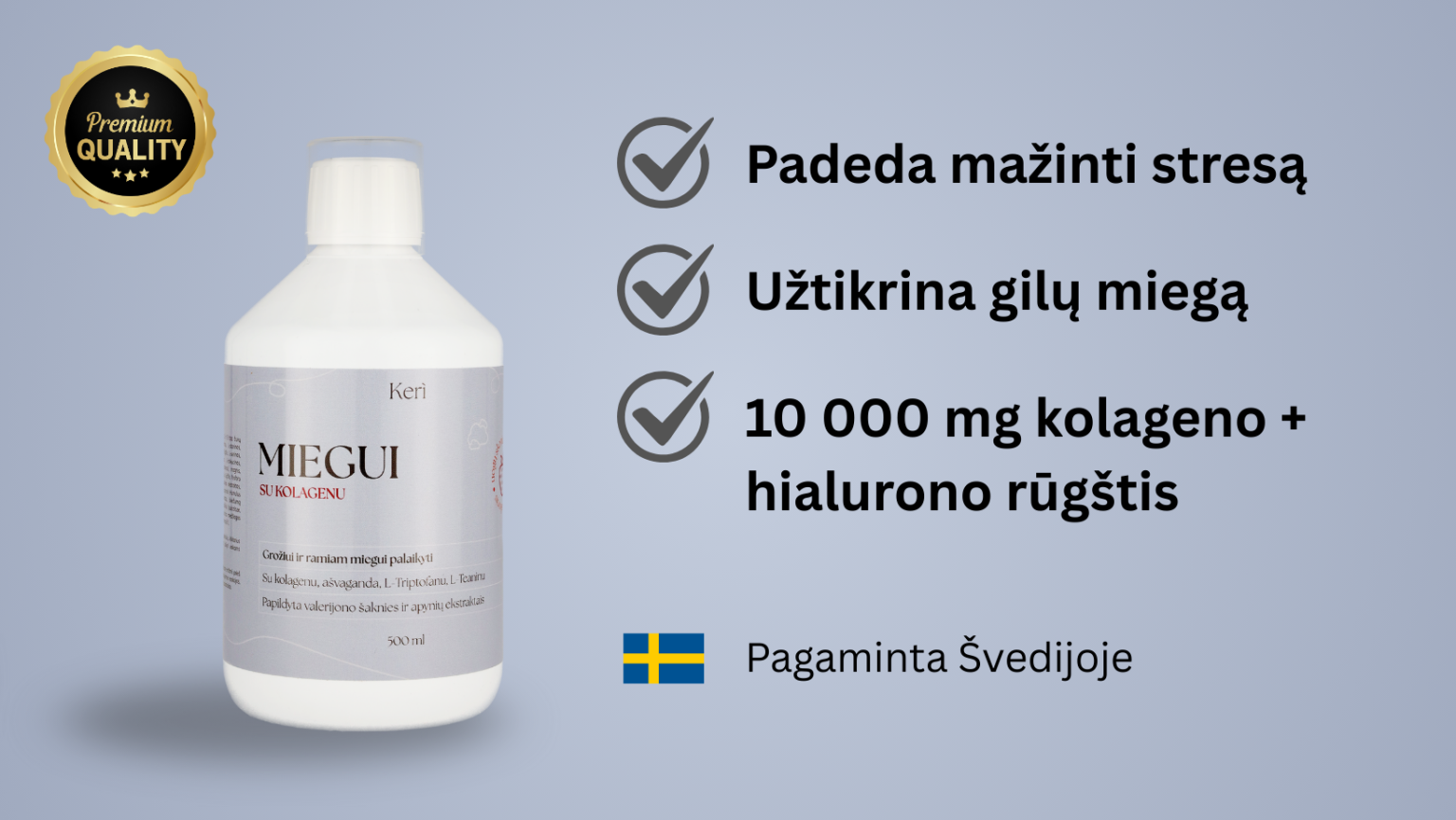 Keri formulė miegui su kolagenu